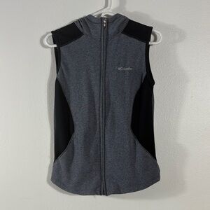 Columbia Women's Charcoal and Black Hooded Vest